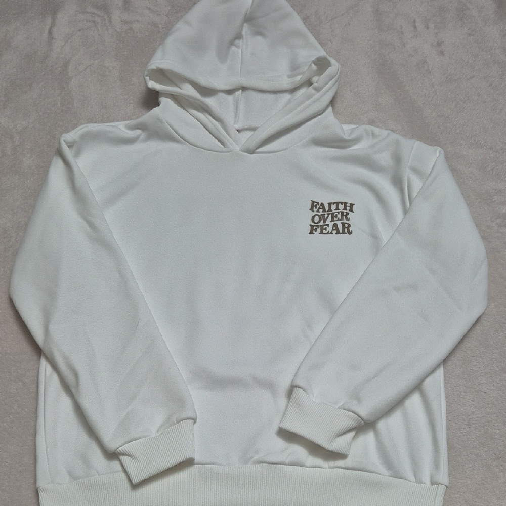 White Faith Over Fear Hoodie